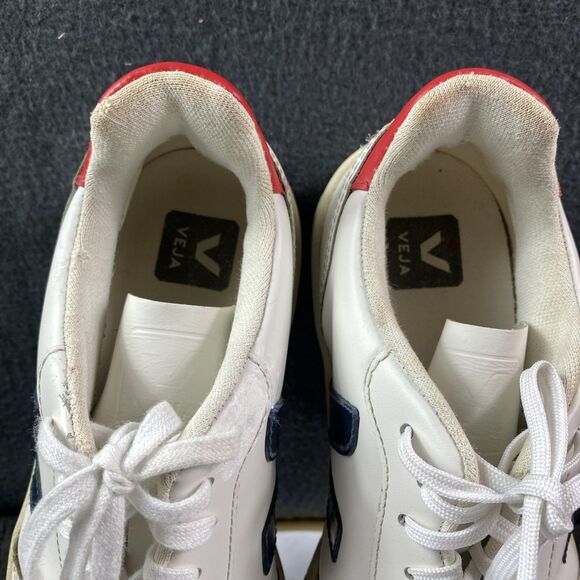 VEJA V-10 Leather Sneakers Women’s Size 9 White Marsala Nautico Lace Up Shoes - Picture 6 of 14